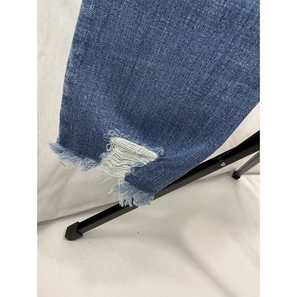 KanCan LA Distressed Skinny Jeans Women’s Size 11/29 Cropped Ankle Blue GUC Flaw - Picture 6 of 16